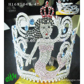 The new design, wholesale, large rhinestone mermaid tiara